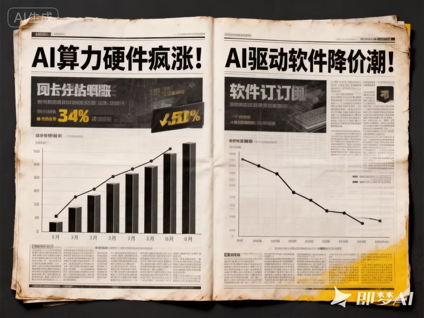 AI的风向吹出价格两极分化：硬件价格飙升，软件成本骤降